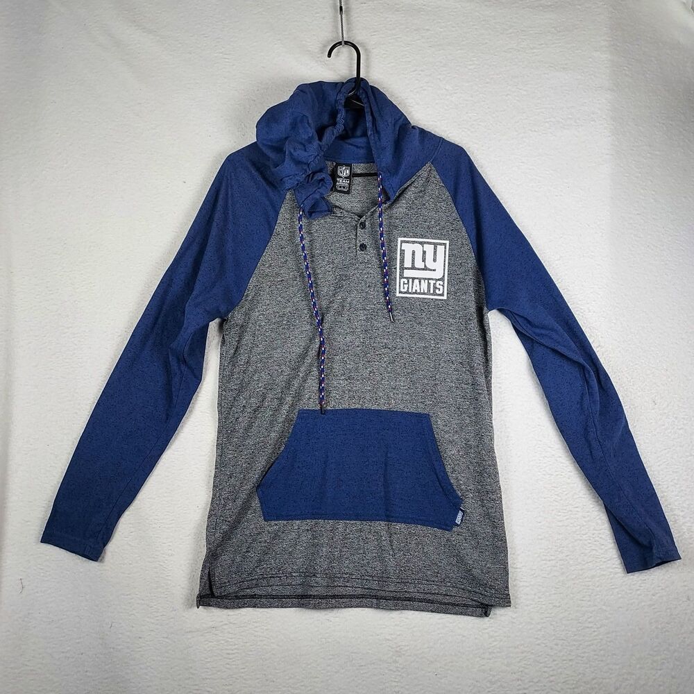 New York Giants NFL Hoodie Men’s Large Gray Blue Pullover Team Apparel